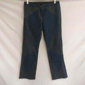 90s VTG jeans 96%cotton Spider Web Dark Academia Spooky Psychic Flared Jean w10